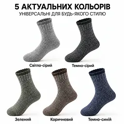 Універсальні чоловічі шкарпетки махрові розмір 39-46 Solve — термо-шкарпетки , 5 пар, KT7003807 - мініатюра 3