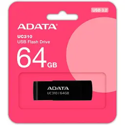 USB флеш накопичувач ADATA 64GB UC310 Black USB 3.0 (UC310-64G-RBK) - мініатюра 4