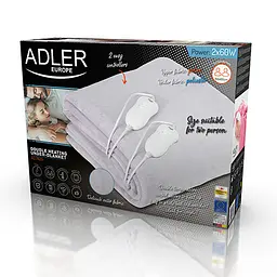 Електрична ковдра Adler AD 7426 двоспальна для обігріву потужність 120 Вт, 150 см х 160 см - мініатюра 6