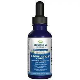 Вітамінно-мінеральний комплекс Ridgecrest Herbals Здоров'я легенів, смак апельсину, ClearLungs Liquid, RidgeCrest Herbals, 5 (RCH553)