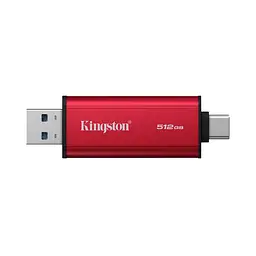 Портативний SSD Kingston Dual USB-A/C 512GB Dual Portable 1050MB/s USB 3.2 Gen 2 червоний/чорний - мініатюра 3