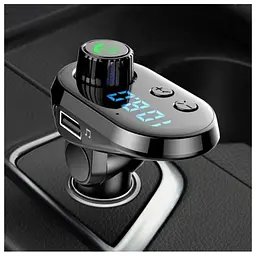 Автомобільний FM трансмітер модулятор Q15 Bluetooth Чорний - мініатюра 2
