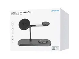 Бездротовий зарядний пристрій Proove Magnetic Field Pro 3 in 1 Qi2 Black (WSMP15002001) - мініатюра 4