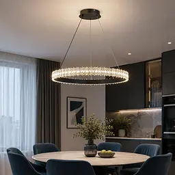 Світлодіодна підвісна люстра Artlight WG5129/60BK, 35 Вт, чорна