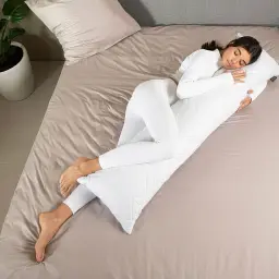 Подушка Ideia Nordic Comfort+ для відпочинку та сну з наволочкою на блискавці 40х140 см (8-35551) - мініатюра 9