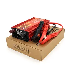 Інвертор напруги Demuda, 1000W 12/220V з апроксимованою синусоїдою, 1 універсальна розетка, клемні дроти, Q10 - мініатюра 2