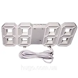 Настільний цифровий LED-годинник / White - мініатюра 3