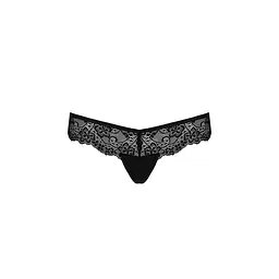 Мереживні трусики з атласним бантиком Naja Thong black XXL/XXXL - Passion Passion SO5366 94700 - мініатюра 3