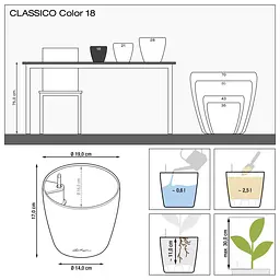 Вазон Lechuza Classico Color 18 мускат (13262) - мініатюра 4