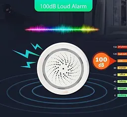 Сирена WiFi з датчиком температури та вологості 100dB TUYA (NAS-AB02W-HT) - мініатюра 3