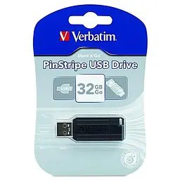 Флеш-накопичувач Verbatim USB флеш накопичувач 32Gb Store'n'Go PinStripe black (49064) - мініатюра 3