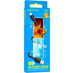 Дата кабель Borofone BX86 Advantage USB to MicroUSB 2.4A (1m) Black - мініатюра 2