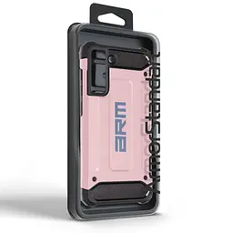 Чехол для Samsung Galaxy S21 FE 5G (G990), Panzer, розовый, противоударный, бронированный, милитари, панель-накладка, защита всего корпуса, защита дисплея и камеры, термополиуретан (TPU) + поликарбонат (PC), ArmorStandart (ARM71470) - мініатюра 7