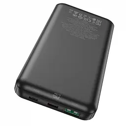 Зовнішній акумулятор Power bank HOCO J102 Cool figure 20 W 10000 Mah + QC03 батарея заряджання Чорний - мініатюра 3