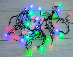 Світлодіодна новорічна гірлянда 5.7 м Xmas 40P T1 Сніжинки led гірлянда на ялинку