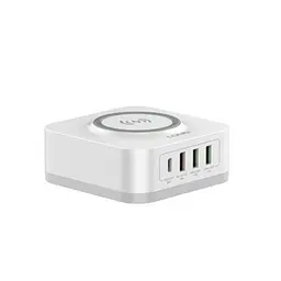 Бездротовий зарядний пристрій Ldnio AW004 3 USB/ Type-C QC PD 32W білий - мініатюра 3