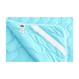 Наматрацник MirSon Eco Light №1713 EcoSilk Air-line на резинці по кутках Blue 70x140 см (2200002888387) - мініатюра 8