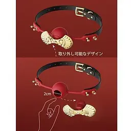 Роскошный кляп Zalo Silicone Ball Gag Red, красный - миниатюра 2
