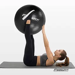 М’яч для фітнесу EasyFit BalanceBall 85 см чорний - мініатюра 2