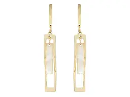 Сережки Xuping TTM Stainless Steel 14K пусети "Декоративні підвіски з перламутровими пластинами" (209402)
