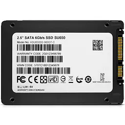 Накопичувач SSD Adata Sata 2.5" 1Tb (960GB) Ultimate SU650 Silicon Motion 3D TLC (ASU650SS-960GT-R) - мініатюра 5