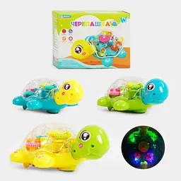 Гра "Черепашка" ТК 68507 WToys, на укр.мові, звук, підсвічування, шестерні, колесо вільного ходу, в коробці (6946615047792)