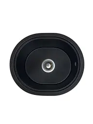 Кухонна мийка Adamant CIRCUM чорний металік 500x425x180 мм, без крила 50 см