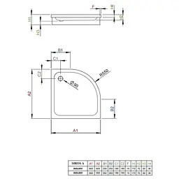 Душовий піддон Radaway Siros A 90 Compact SBA9917-2 - мініатюра 5