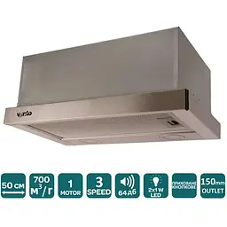 Витяжка Ventolux Garda 50 Inox (500) LED - мініатюра 4