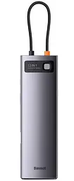 USB-Хаб Baseus Metal Gleam Series 12-in-1 (Type-C to HDMI+USB3.1*2+USB3.0*2+Type-C 3.1+PD+RJ45+SD/TF gray (WKWG020213) - мініатюра 5
