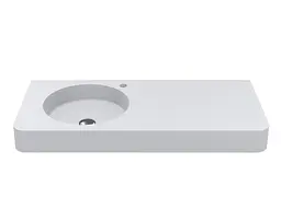 Умивальник Miraggio LOOP 1000 L (8813930) Mirasoft, Матовий, Підвісний, Білий - мініатюра 3