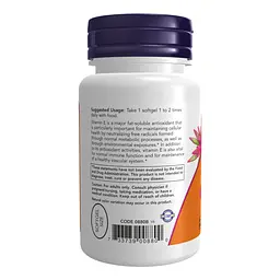 Вітамін E зі змішаними токоферолами, E-200 Mixed Tocopherols - 100 sgels - мініатюра 3