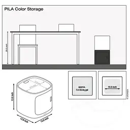 Бокс для зберігання Lechuza Pila Color Storage бiрюзовий (15921) - мініатюра 2