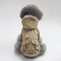 Пальто для собак Derby Military Coat, Khaki, M Хакі - мініатюра 3