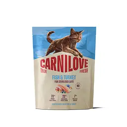 Сухий корм для стерилізованих котів Carnilove True Fresh Fish & Turkey Sterilised суперпреміум риба та індичка 400 г