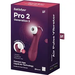 Вакуумний стимулятор Satisfyer Pro 2 Generation 3 with Liquid Air Connect App Wine Red (SO7774) [152972] - мініатюра 5