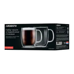 Набір чашок ARDESTO BH 250 мл 2 шт прозорий (AR2625BH) - мініатюра 4