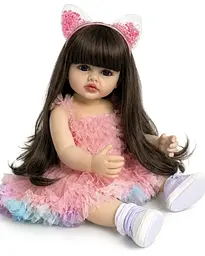 Реалістична Кукла Реборн 55 см повністю вінілова Doll Reborn Baby К0100212
