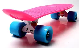 Пенні борд скейт 55 х 15 см до 80 кг. ABEC-7 матові колеса Penny Board Малиновий - мініатюра 5