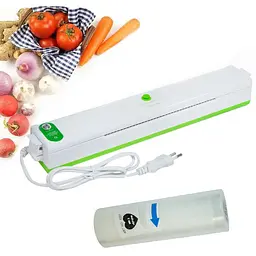 Вакуумний пакувальник харчовий 100W та гофровані пакети для вакууматора 15*500 см