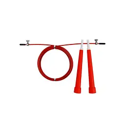 Швидкісна скакалка EasyFit Speed Cable Rope EF-2039-R зі сталевим тросом, червона - мініатюра 3
