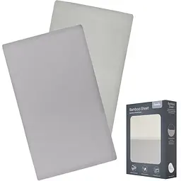 Простирадло Lionelo Bamboo Sheet Off White Grey 118 x 60 см (LO-BAMBOO SHEET OFF WHITE GREY 118x60) 2 шт.