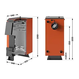 Котел твердопаливний сталевий Thermo Alliance Magnum V 4.0 SF 20 - мініатюра 2