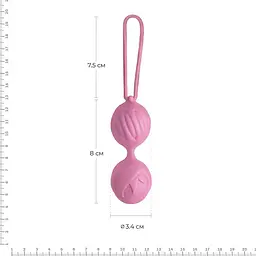 Вагінальні кульки Adrien Lastic Geisha Lastic Balls Mini Pink (S), діаметр 3,4 см, маса 85 г - миниатюра 2