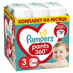 Подгузники-трусики Pampers Pants Midi одноразовые 3 (6-11 кг) 204 шт.