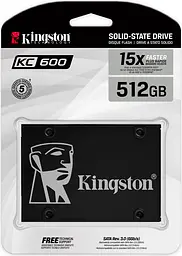 SSD накопичувач Kingston KC600 512GB (SKC600/512G) [81578] - мініатюра 3