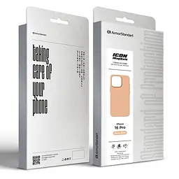 Силиконовый чехол с MagSafe для Apple iPhone 16 Pro, ICON2 MagCase, золотой, противоударный, панель с мягкой подкладкой, защита всего корпуса, поддержка беспроводной зарядки, совместим с защитными стеклами и пленками, ArmorStandart (ARM80191) - мініатюра 10