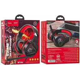 Навушники повнорозмірні Hoco Drift Gaming Headphones W104 чорно-сині - мініатюра 2