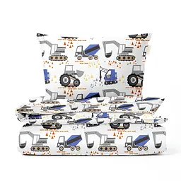 Дитяча постіль без простирадла BUILDER TRUCKS COSAS (4822052452318)
