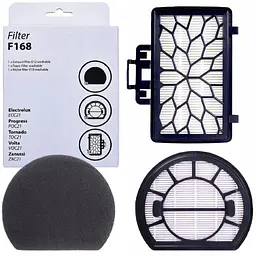 Комплект фільтрів F168 для пилососу Electrolux ECC21-2IW, Electrolux ECC21-4SB, 9009232126